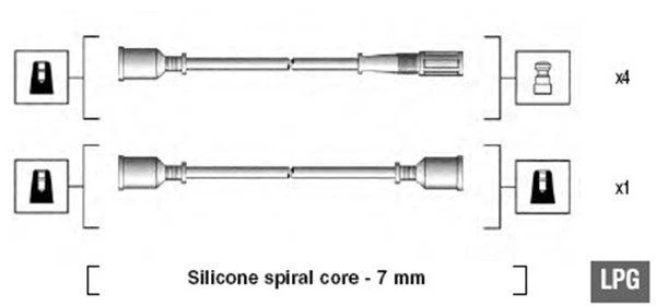 Set cavi di accensione cavo di accensione Magneti Marelli per Ronda 82-88 941095000580