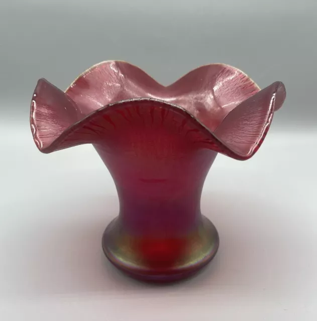 Freiherr Von Poschinger Irisierende Glas Rot Beeren Farbe Top Art Deco