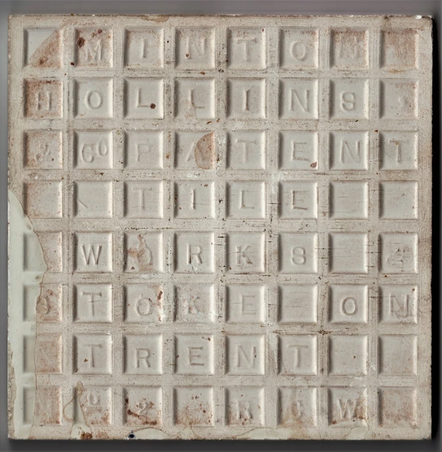 Tile Blue Transfer Printed On White  A Scene Doe With Fawn Minton Hollins & Co 2