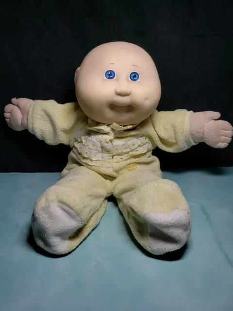 Cabbage Patch Kids Doll Baby Preemie Bald Boy Blue Eyes Outfit VTG 1984 CPK