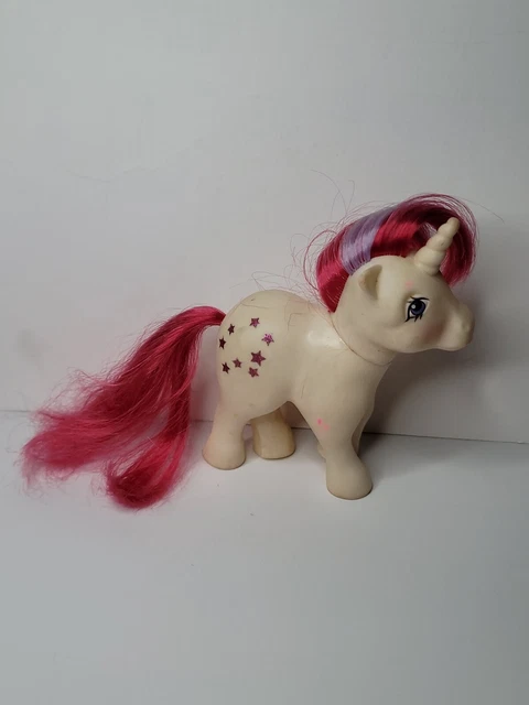 My Little Pony Moondancer Hasbro Hong Kong Toy Star Pink Purple  VTG 1983