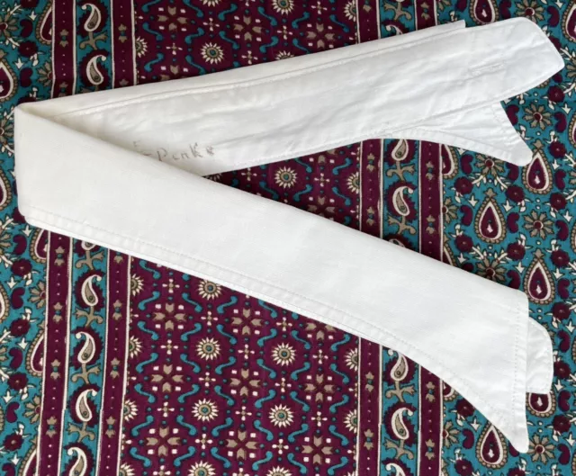 Camicia bianca vintage colletto taglia 15,5" semi rigida buone condizioni uomo tradizionale