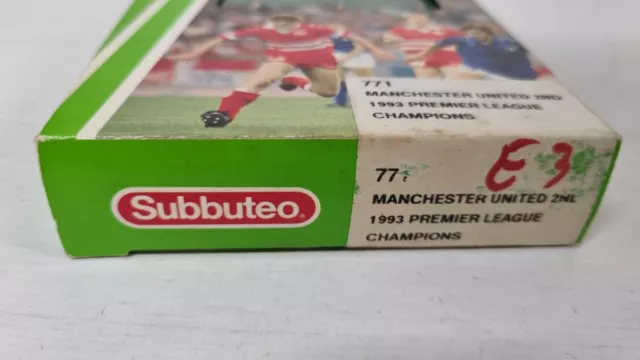 Subbuteo LW 771 MANCHESTER UTD 2ND 1993 PREMIER LEAGUE CHAMPION condizioni ottim