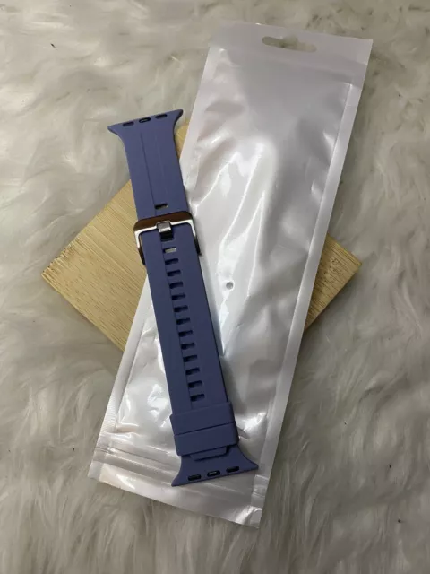 Bracelet de montre remplacement bleu silicone 42/44mm pour Apple Watch