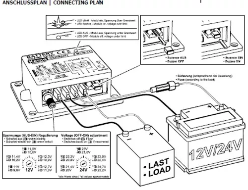 KEMO M148-24 BATTERIEWÄCHTER 12 & 24 V/DC AKKU-SCHUTZ Batterie-TIEFENTLADESCHUTZ 2