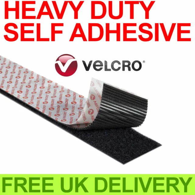 VELCRO® HEAVY DUTY ULTRA-MATE® Self Adhesive Tape 50mm Stick On Hook Loop Strips