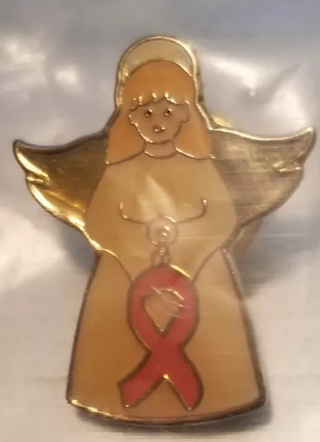 Angel Pink Ribbon Breast Cancer Awareness Lapel Hat Jacket Backpack Bag Pin