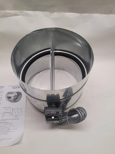 Zonefirst RDP10 10"   Galvanized Steel Round Plug-In Automatic Zone Damper