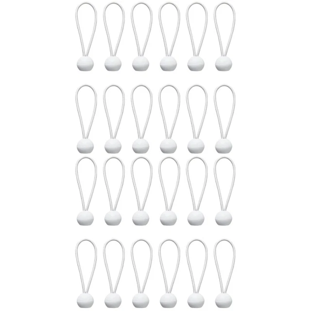 100 Pcs Tarp Bungee Cords Elastic Rope Tent Camping Outdoor Teepee Spherical