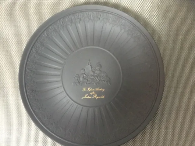 Wedgwood Black Basalt The Infant Academy Fluted Cake Plate Joshua Reynolds