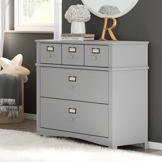 Graco Story 3 Drawer Classic Customizable Dresser Pebble Gray