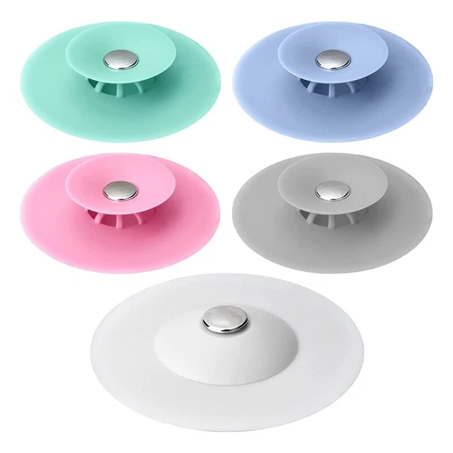 5 pezzi tappo doccia in silicone pettine per capelli taglialegna per capelli tappo vasca da bagno U Y6N3