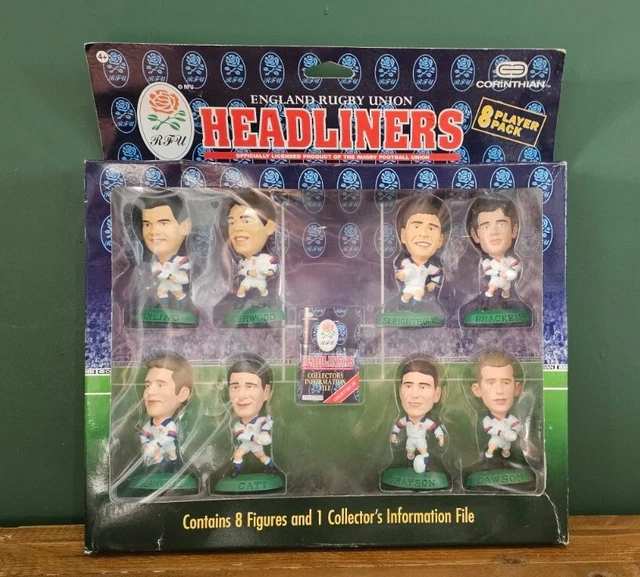 RARE Corinthian Headliners | England Rugby | 8 Player Pack Plus Dallaglio