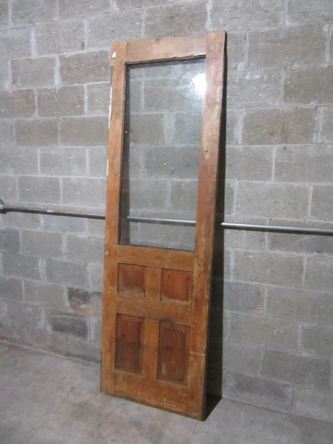 ~ Antique Pantry Door Glass Top ~ 28 X 89.5 ~ Architectural Salvage 10