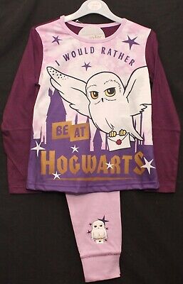 HARRY POTTER Girl's Pyjamas / Purple & Lilac HEDWIG The Owl PJs Sizes 5-12 years