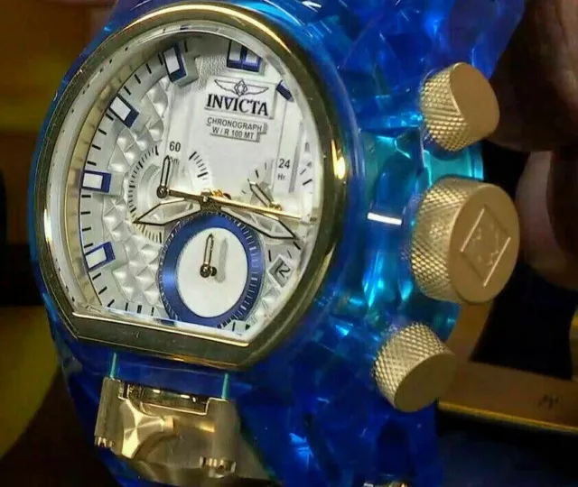 Invicta Bolt Magnum Anatomic Double Temps Chronographe 52mm Neuf Rapide Bateau