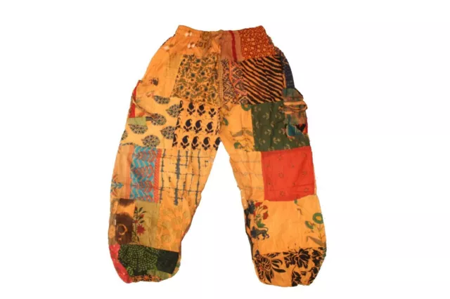 Pantalones de harén de patchwork, pantalones de harén hippie boho,...