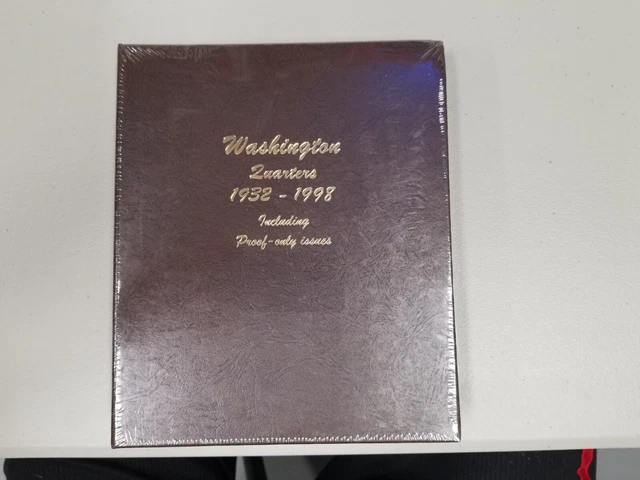 Dansco 8140 Washington Quarter 1932-1998 w/Proofs Album + Slip case. Brand New.