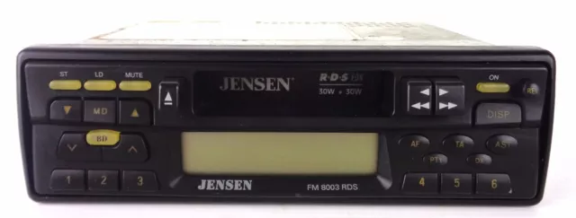 Jensen fm-8003 RDS, car Radio Vintage, Non Tête, No Tested