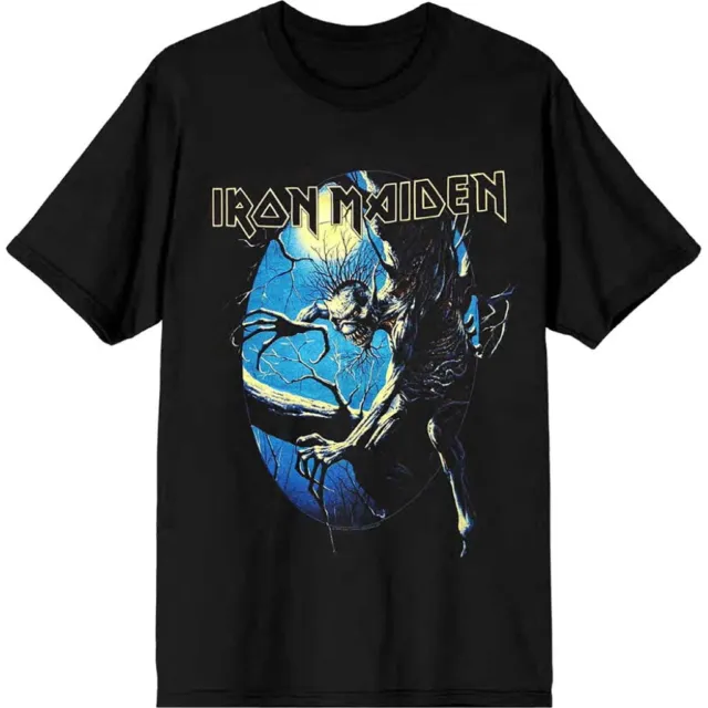 Iron Maiden Fear Of The Dark Oval Eddie Moon Black T-Shirt NEW OFFICIAL