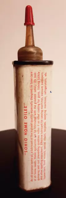 VINTAGE ADVERTISING SOHIO  HOME OILER COLLECTIBLE  4 Oz TIN Can 3