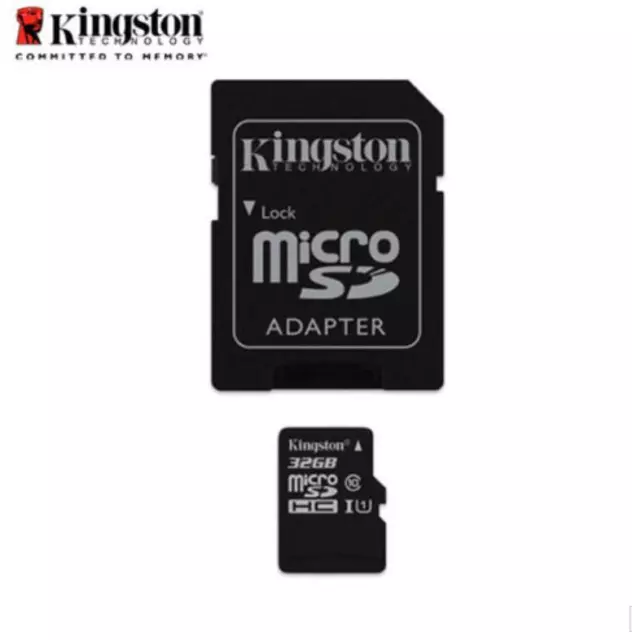 Scheda di memoria Kingston 32 GB 80 MB/s micro SDHC SDXC classe 10 UHS-I con adattatore 2