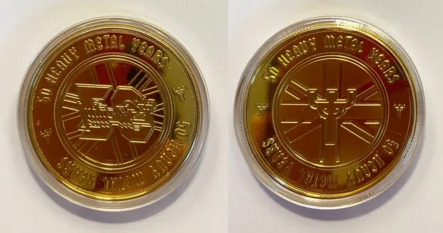 Judas Priest 50 Heavy Metal Yrs LTD Edition Coin 2022 50 heavy metal Years Tour