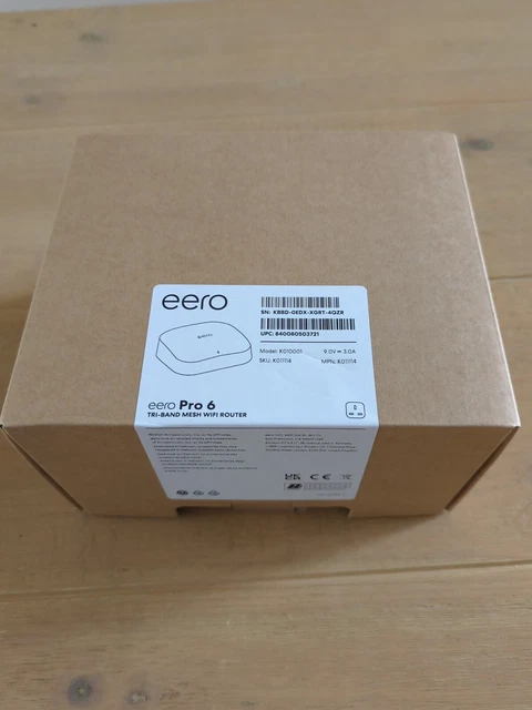 Amazon Eero Pro 6 TRI-BAND Mesh WIFI Router (K010001) White (Brand New,Unopened)