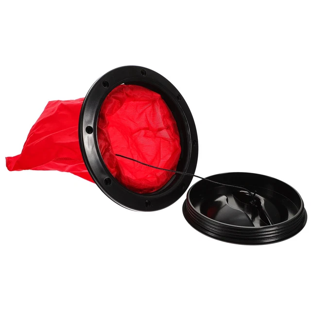 KICHOUSE Couvercle De Trappe Scellé Pour Kayak De Jardin Parapluie Suspendu Transparent Ventilateur D'air Noir ABS