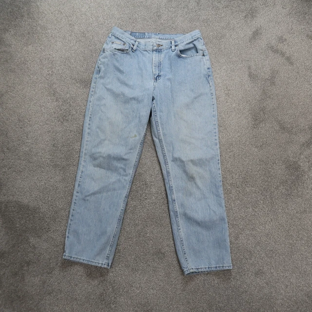 Vintage Lee Riders Straight Leg Blue Jeans Women's Size 16 Distressed Denim