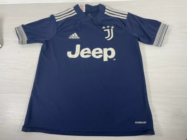 Kids Juventus Italian Football Jersey Shirt Navy Adidas Jeep 2020/21 Size 13/14