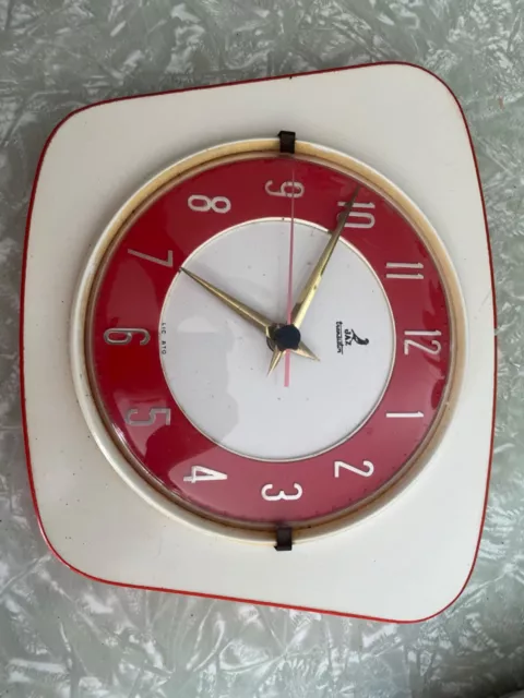 horloge Jaz Transistor années 60 rouge et blanc . HS