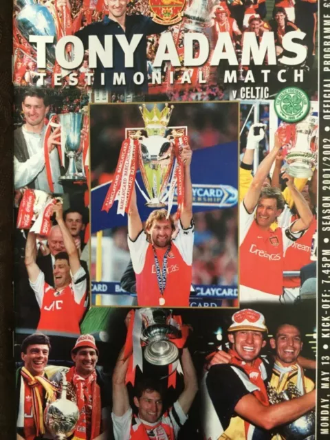 2002 Arsenal Tony Adams Testimonial v Celtic