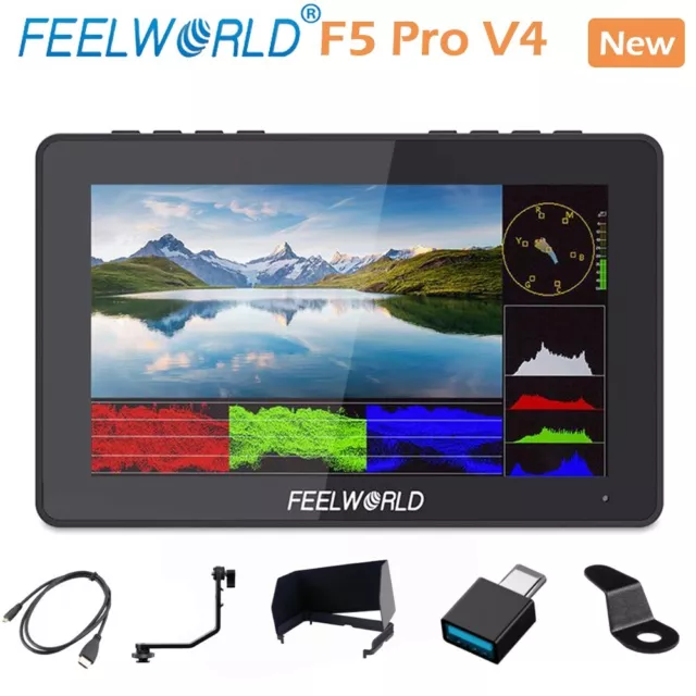 FEELWORLD F5 PRO V4 6 inch DSLR Camera Field Monitor Touch Screen 3D LUT 4K HDMI