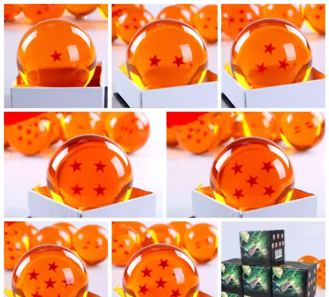 76mm 1/7pcs Stars Dragon Ball Z Crystal Balls Collection In Box Set Toys Gift