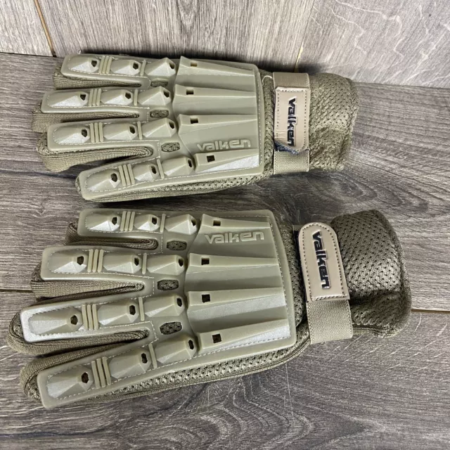 Valken V-Tac Full Finger Paintball Airsoft Gloves Tan Brown Used Once Large