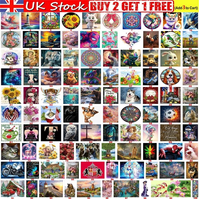 5D DIY Diamond Art Painting Kits Full Drill Diamond Crystal Rhinestone Canvas UK