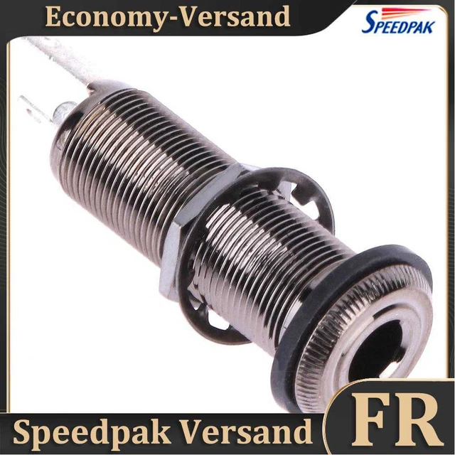 Prise de sortie Jack Long fileté sortie stéréo de cuivre brun 1pcs pour guitare