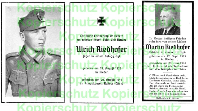 Sterbebild - Brüder Rostow am Don 1942--Barbarossa 29.6.1941