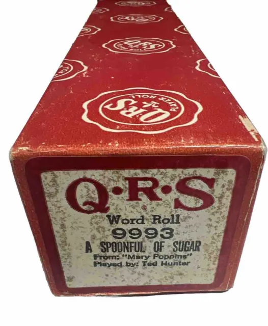QRS Word Roll 9993 A Spoonful Of Sugar Piano Roll Mary Poppins! Rare!