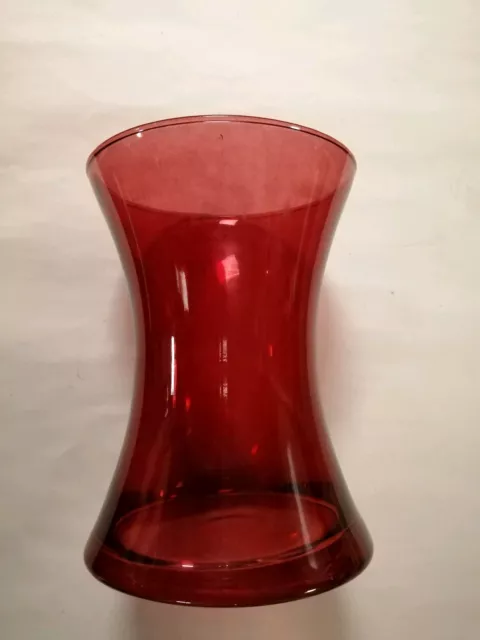 Large Antique Cranberry Glass Vase