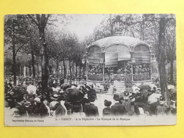 cpa FRANCE Lorraine 54 - NANCY Pépinière KIOSQUE à MUSIQUE MILITAIRE Bandstand