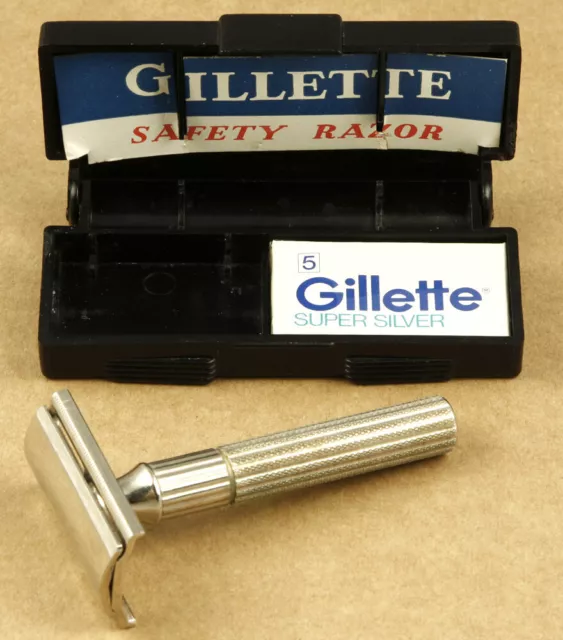 Gillette Vintage Safety Razor with Case Made in England