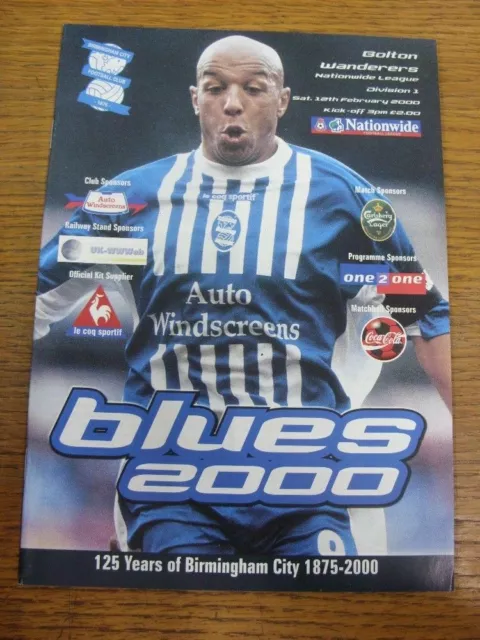 12/02/2000 Birmingham City v Bolton Wanderers   . All UK orders FREE postage.