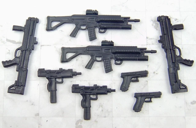 CUSTOM WEAPONS 1:12 Scale Rifle Auto Shotgun SMG Pistol 8pc Munitions ...