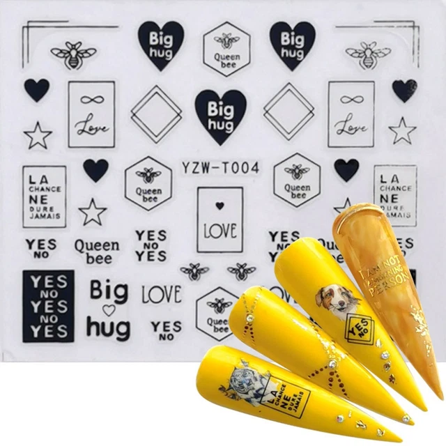 de manucure Autocollant à ongles en lettres russes Slider Outils de manucure