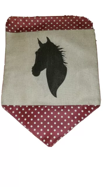 Rustic Horse Silouette Burlap Garden Flag