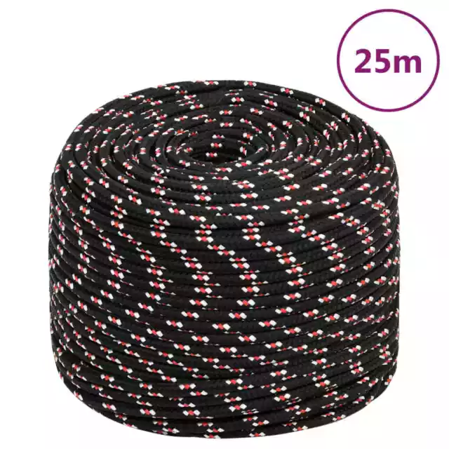 Corde de bateau Noir 10 mm 25 m PolypropylÃ¨ne