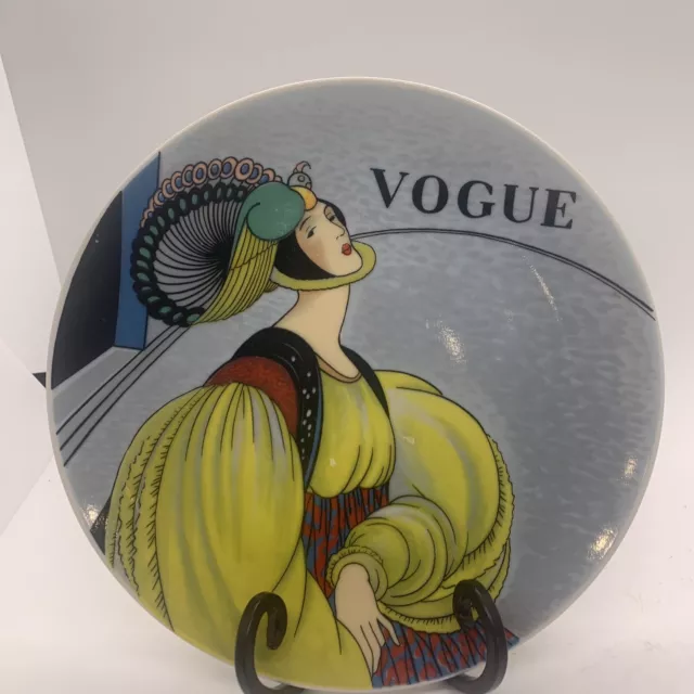 Vintage Mann Vogue Ceramic Porcelain Plates Dishes Painted Fine China Decorated