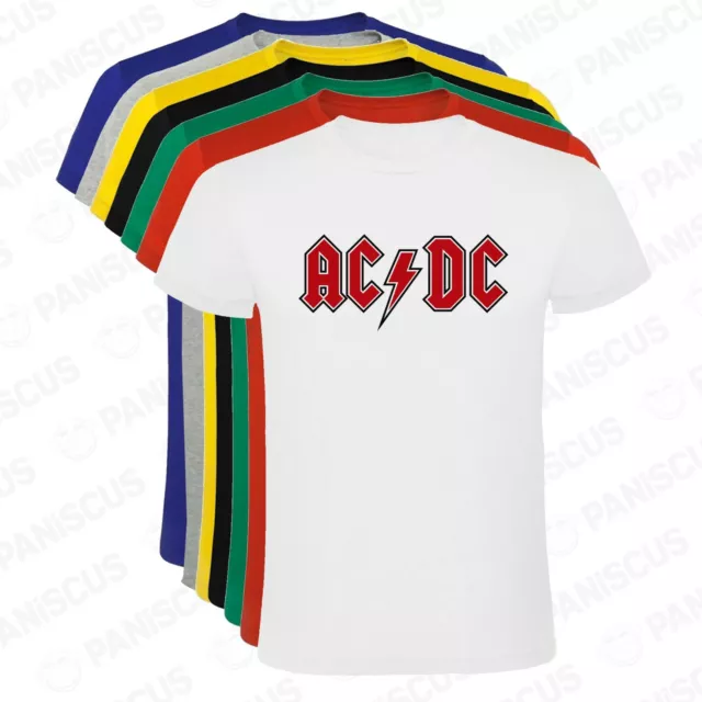 Camiseta hombre AC DC AC/DC AC-DC logo rojo tallas y colores